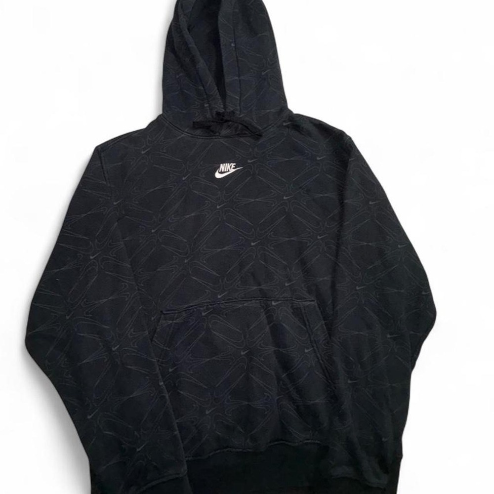 Nike black hoodie with geometric pattern, size S
